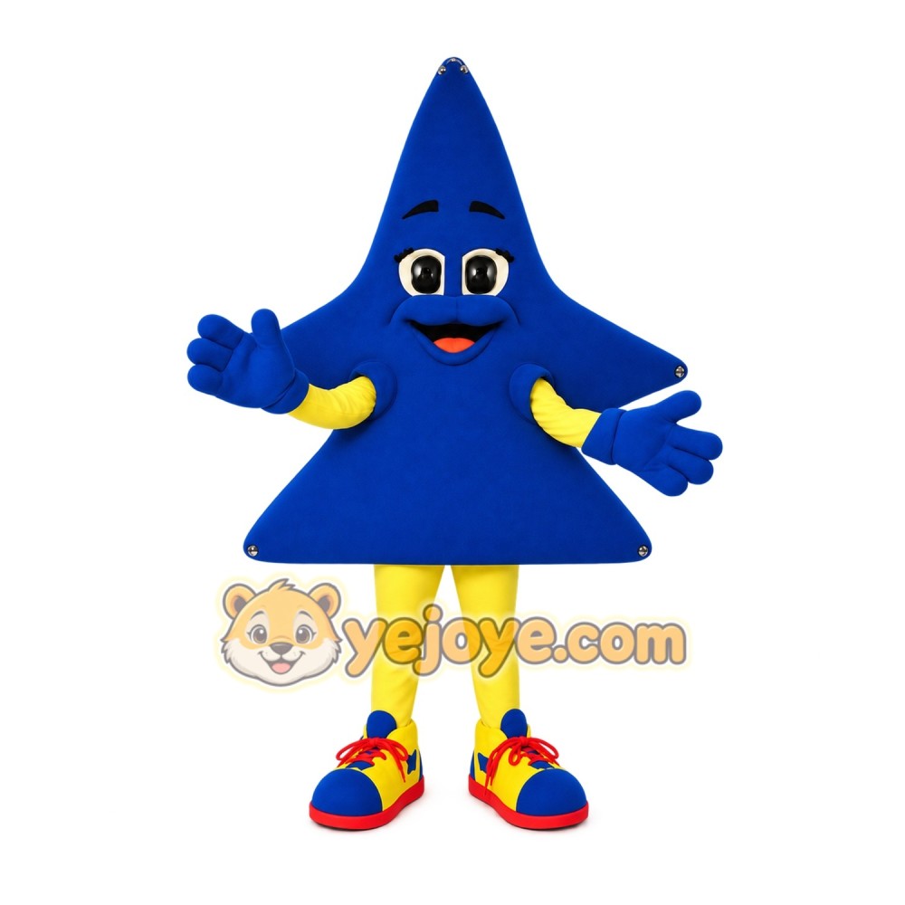 Blue Yellow Star Character Mascot Costume Blue Yellow Star Character Mascot Costume