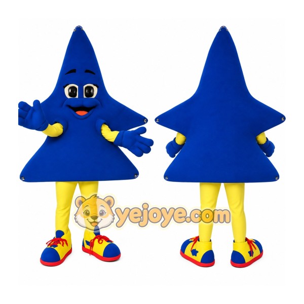 Blue Yellow Star Character Mascot Costume