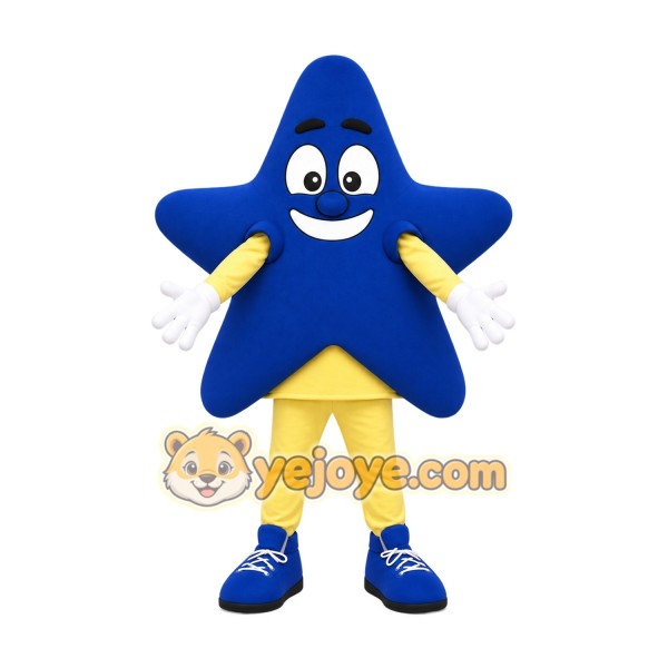 Blue Yellow Star Mascot Costume