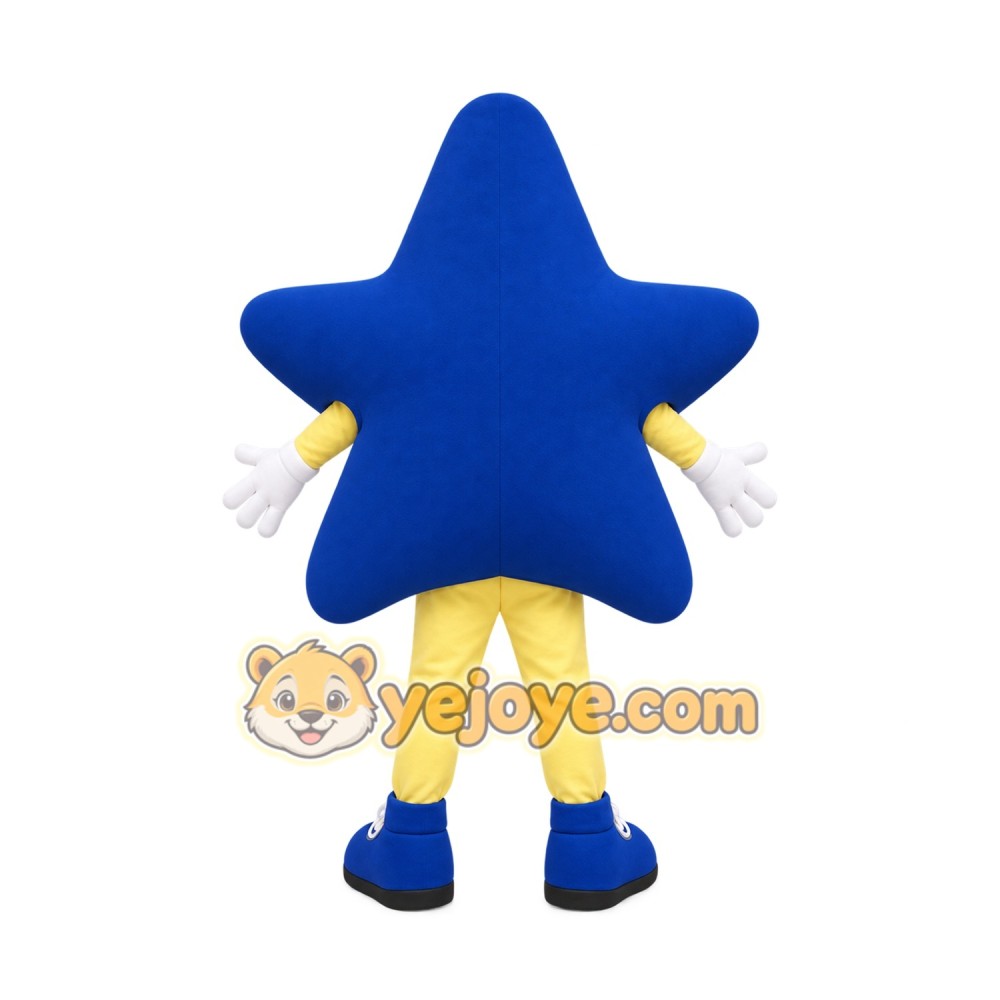 Blue Yellow Star Mascot Costume Blue Yellow Star Mascot Costume