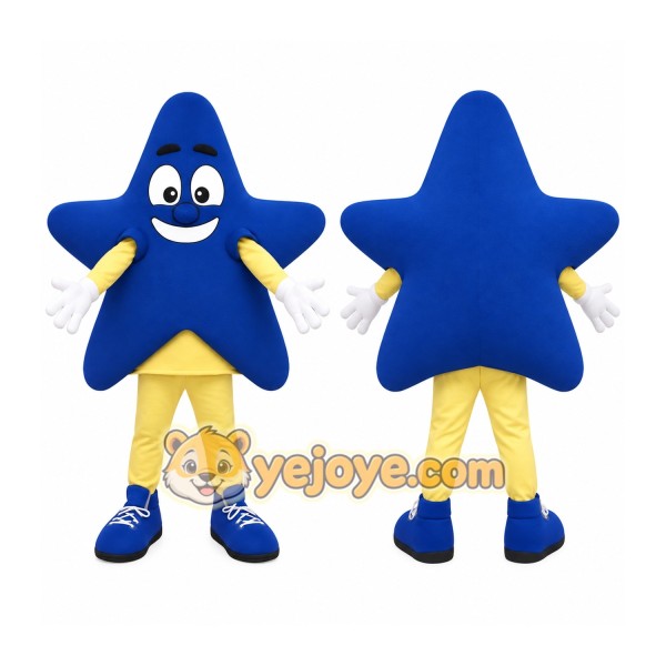 Blue Yellow Star Mascot Costume