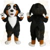 Black White Brown Mountain Dog Mascot Costume