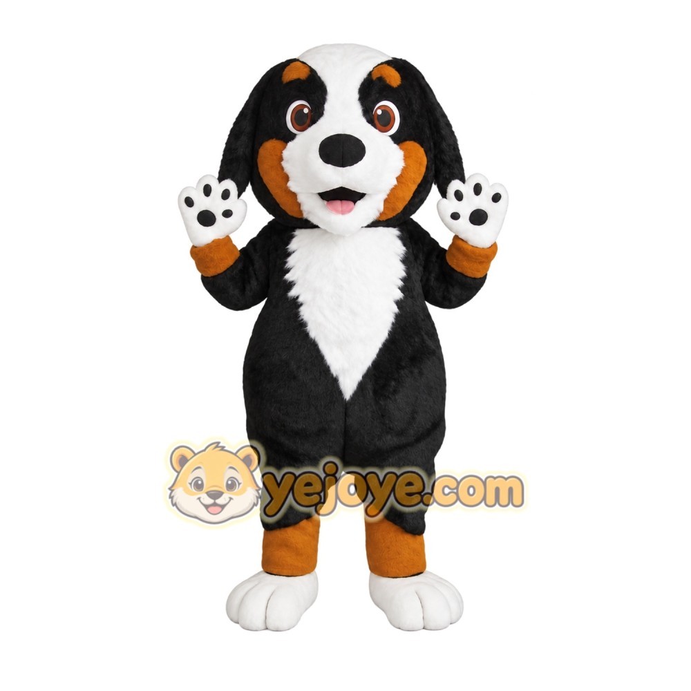 Black White Brown Mountain Dog Mascot Costume Black White Brown Mountain Dog Mascot Costume