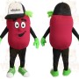 Red Green Black Bean Mascot Costume