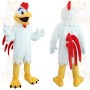 White Red Yellow Rooster Mascot Costume