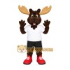 Brown Tan White Red Moose Mascot Costume Brown Tan White Red Moose Mascot Costume