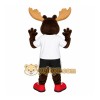 Brown Tan White Red Moose Mascot Costume Brown Tan White Red Moose Mascot Costume