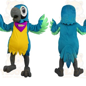 Blue Yellow Green Parrot Mascot Costume