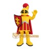 Yellow Red Armored Knight Mascot Costume Yellow Red Armored Knight Mascot Costume