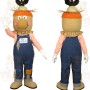 Tan Orange Navy Scarecrow Mascot Costume