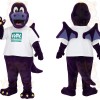 Purple White Winged Dragon Mascot Costume