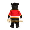 Black Bear Red Hockey Jersey Mascot Costume Black Bear Red Hockey Jersey Mascot Costume