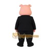 Pink Black Red Businessman Pig Mascot Costume Pink Black Red Businessman Pig Mascot Costume