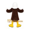 Brown White Yellow Eagle Mascot Costume