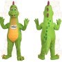 Green Yellow Purple Dinosaur Mascot Costume