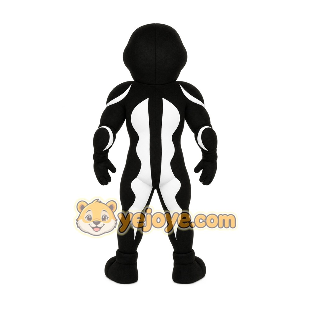 Black White Snake Mascot Costume Black White Snake Mascot Costume