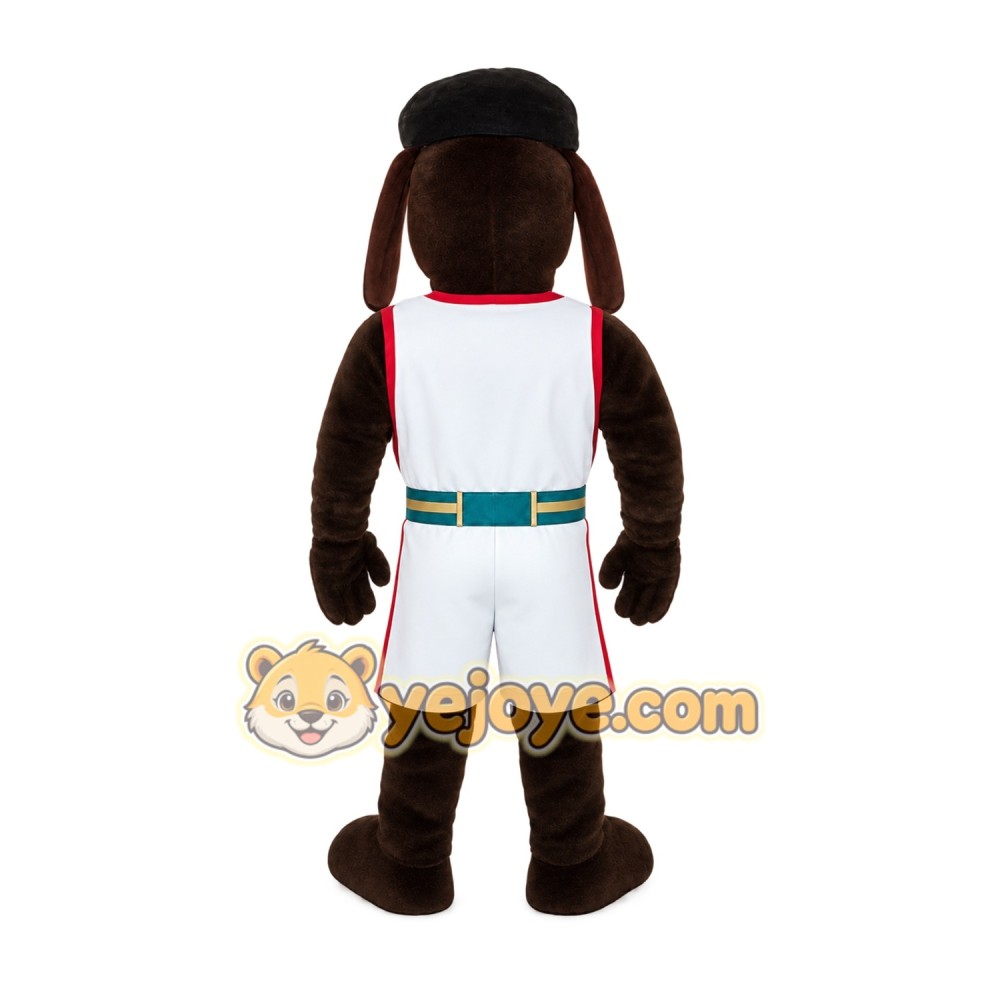 Brown White Basketball Dog Mascot Costume