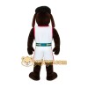 Brown White Basketball Dog Mascot Costume