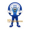 Blue White Horseshoe Mascot Costume Blue White Horseshoe Mascot Costume