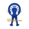 Blue White Horseshoe Mascot Costume Blue White Horseshoe Mascot Costume