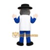 Blue White Bearded Rabbi Mascot Costume