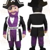 Black Purple Bearded Pirate Mascot Costume