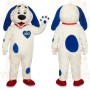 White Blue Spotted Dog Mascot Costume