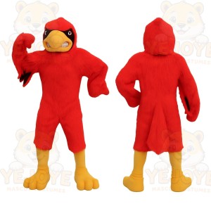 Red Yellow Cardinal Bird Mascot Costume