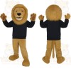 Tan Black Lion Mascot Costume