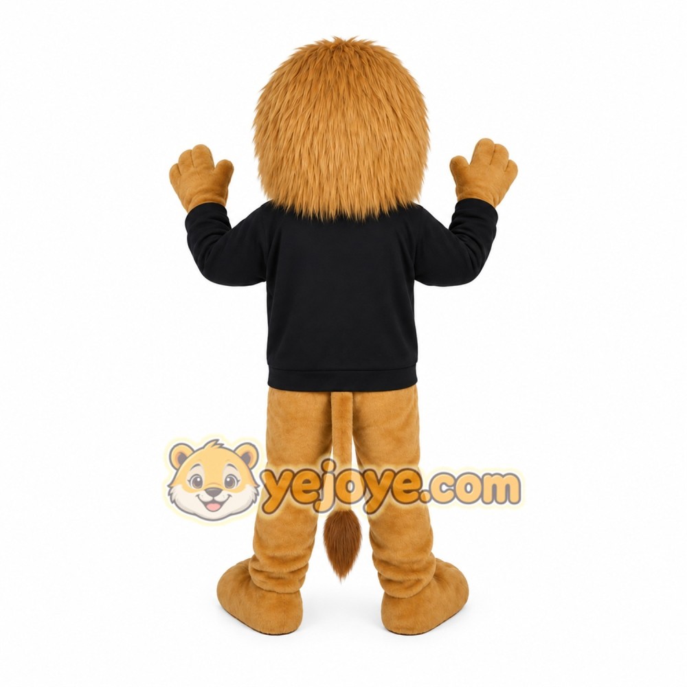 Tan Black Lion Mascot Costume