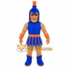 Blue Orange Spartan Warrior Mascot Costume Blue Orange Spartan Warrior Mascot Costume