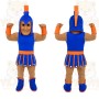 Blue Orange Spartan Warrior Mascot Costume