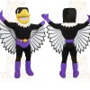 Black Purple White Eagle Mascot Costume