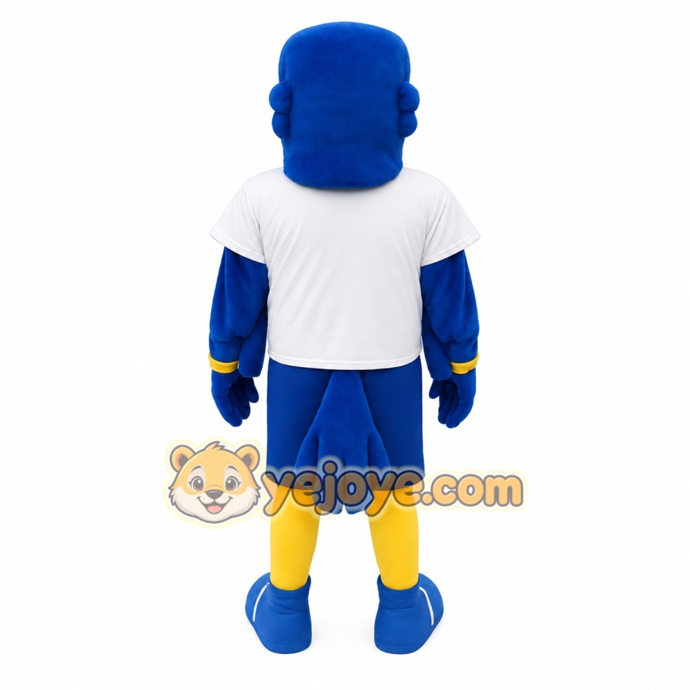 Blue Yellow White Eagle Mascot Costume