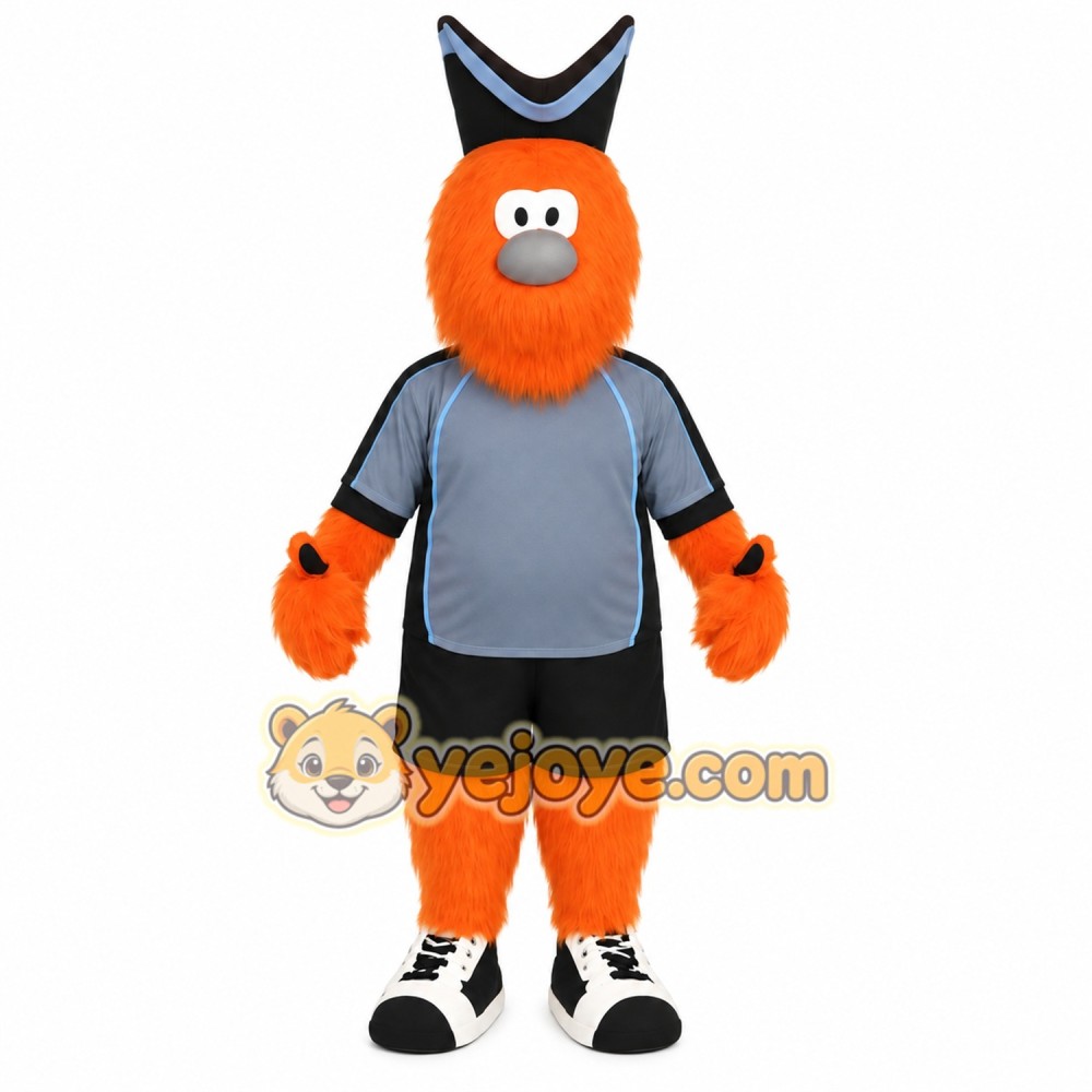 Orange Gray Black Monster Mascot Costume Orange Gray Black Monster Mascot Costume