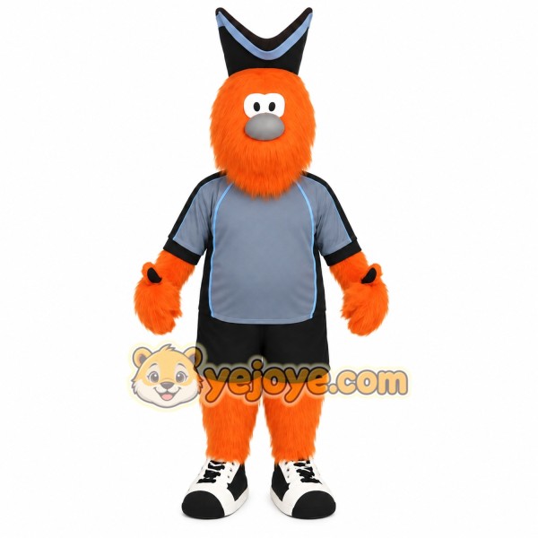 Orange Gray Black Monster Mascot Costume