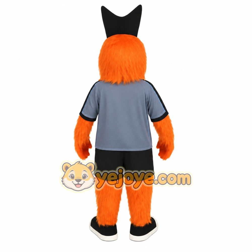 Orange Gray Black Monster Mascot Costume Orange Gray Black Monster Mascot Costume