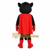 Black Red Superhero Cat Mascot Costume Black Red Superhero Cat Mascot Costume