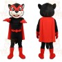 Black Red Superhero Cat Mascot Costume