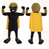 Black Gold Hooded Superhero Mascot Costume