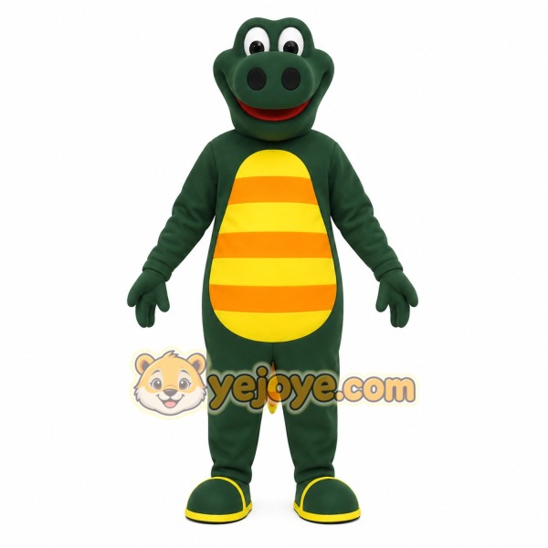 Green Yellow Orange Alligator Mascot Costume Green Yellow Orange Alligator Mascot Costume
