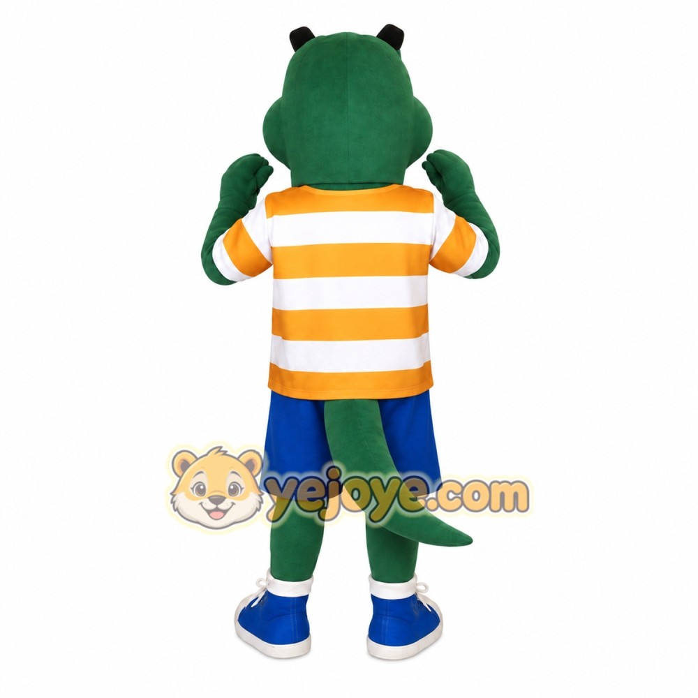 Green Orange Blue Alligator Mascot Costume Green Orange Blue Alligator Mascot Costume