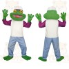 Green Purple Frog Mascot Costume