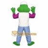Green Purple Frog Mascot Costume