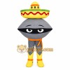 Gray Yellow Sombrero Clam Mascot Costume Gray Yellow Sombrero Clam Mascot Costume