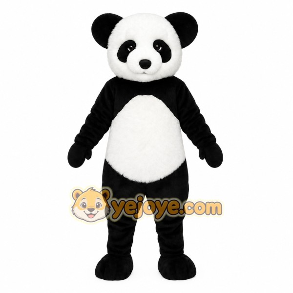 Black White Panda Mascot Costume