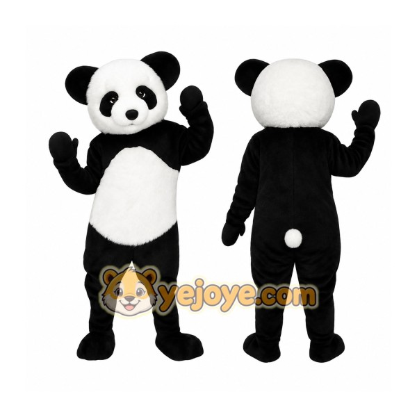 Black White Panda Mascot Costume