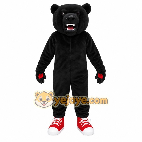 Black Red Bear Mascot Costume