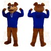 Brown Blue Dog Mascot Costume