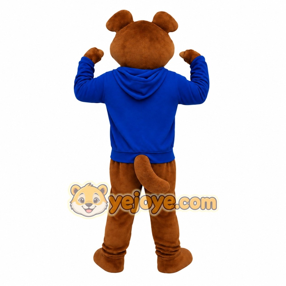 Brown Blue Dog Mascot Costume Brown Blue Dog Mascot Costume